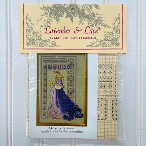 LAVENDER AND LACE “CELTIC SPRING” LL50 VINTAGE CROSS STITCH PATTERN - Picture 1 of 6